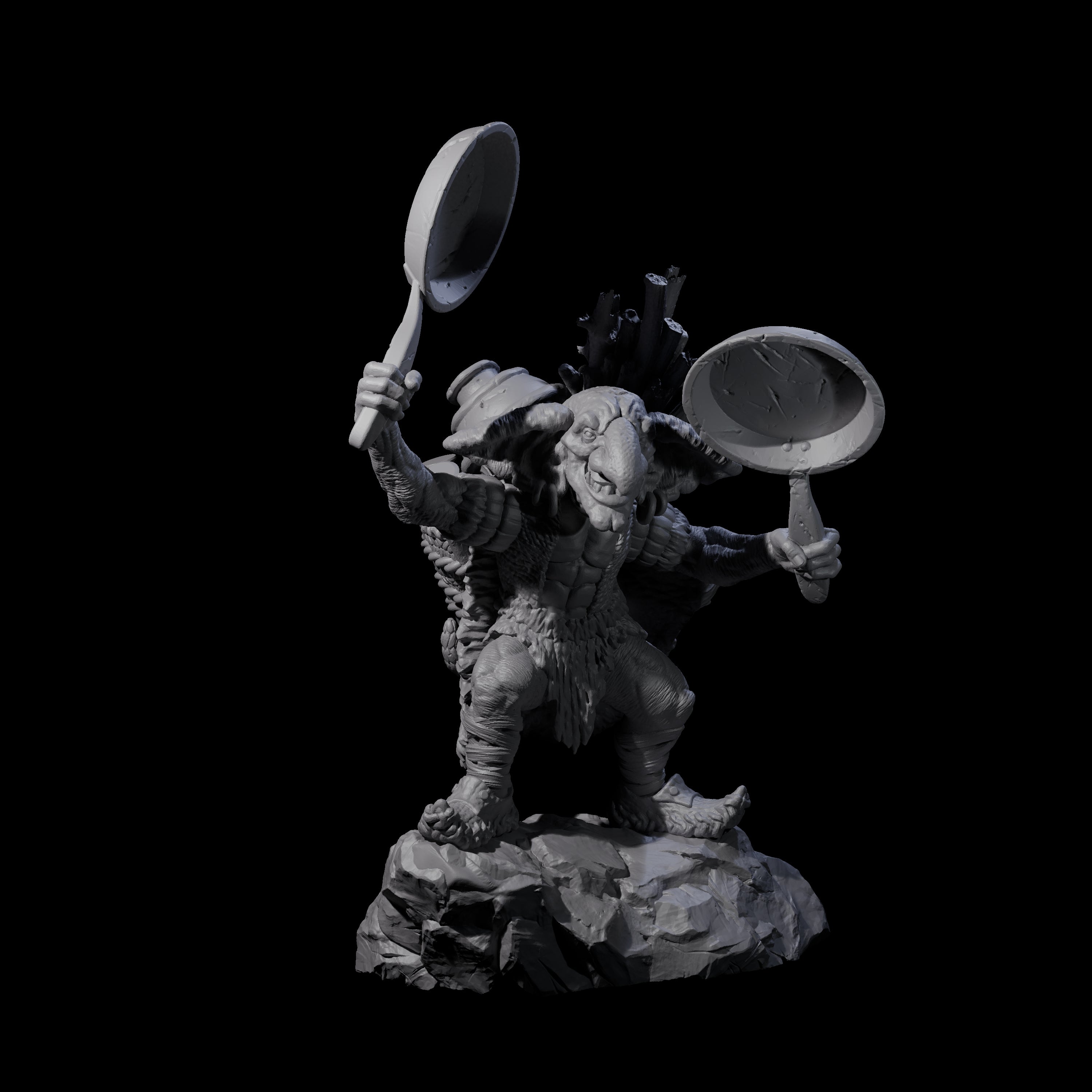 Confident Camping Goblin C Miniature for Dungeons and Dragons, Pathfinder or other TTRPGs