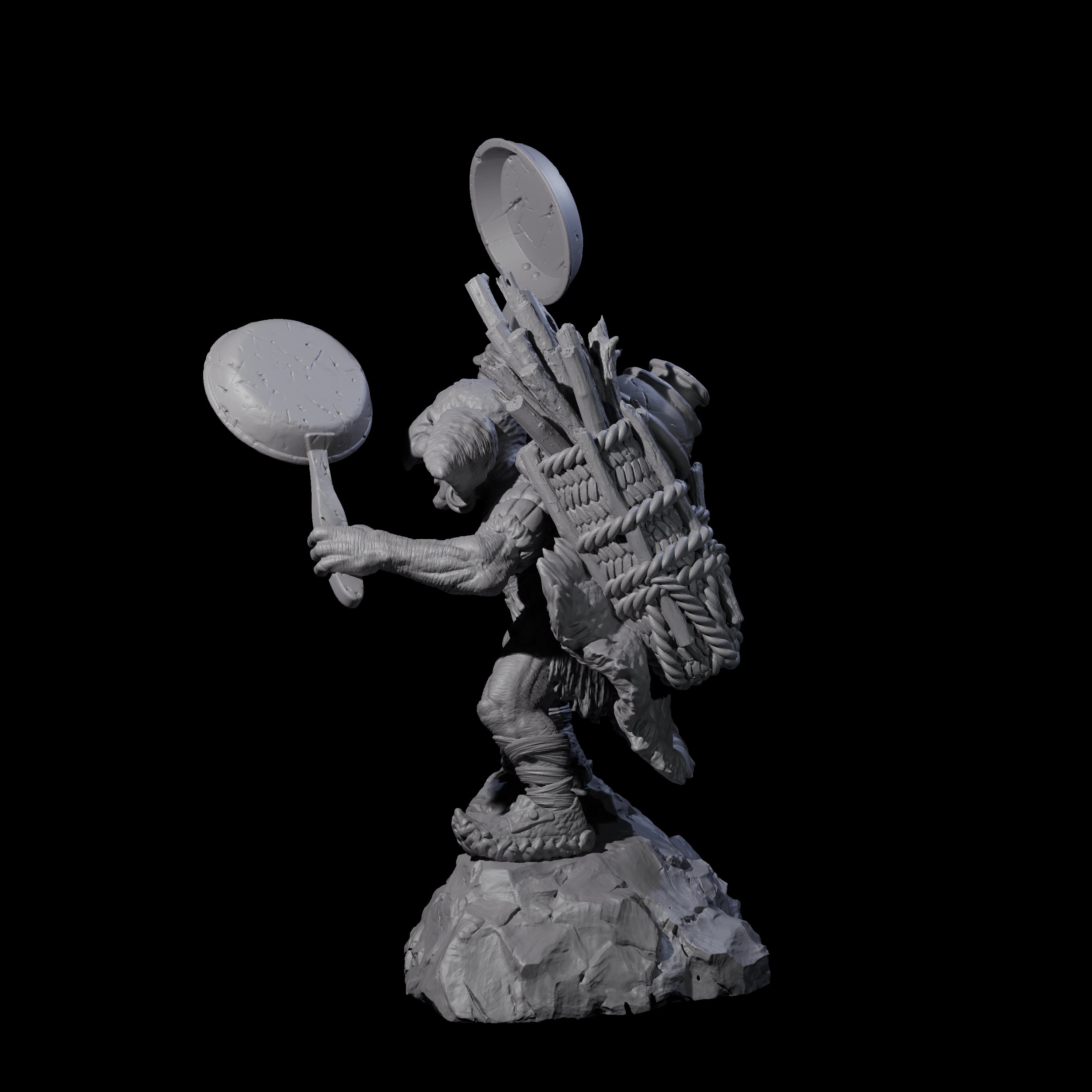 Confident Camping Goblin C Miniature for Dungeons and Dragons, Pathfinder or other TTRPGs