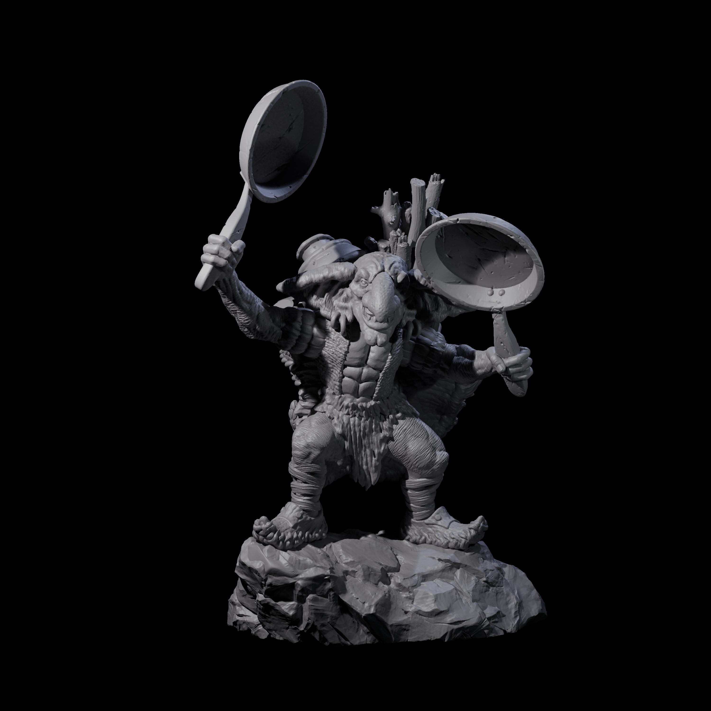 Confident Camping Goblin C Miniature for Dungeons and Dragons, Pathfinder or other TTRPGs