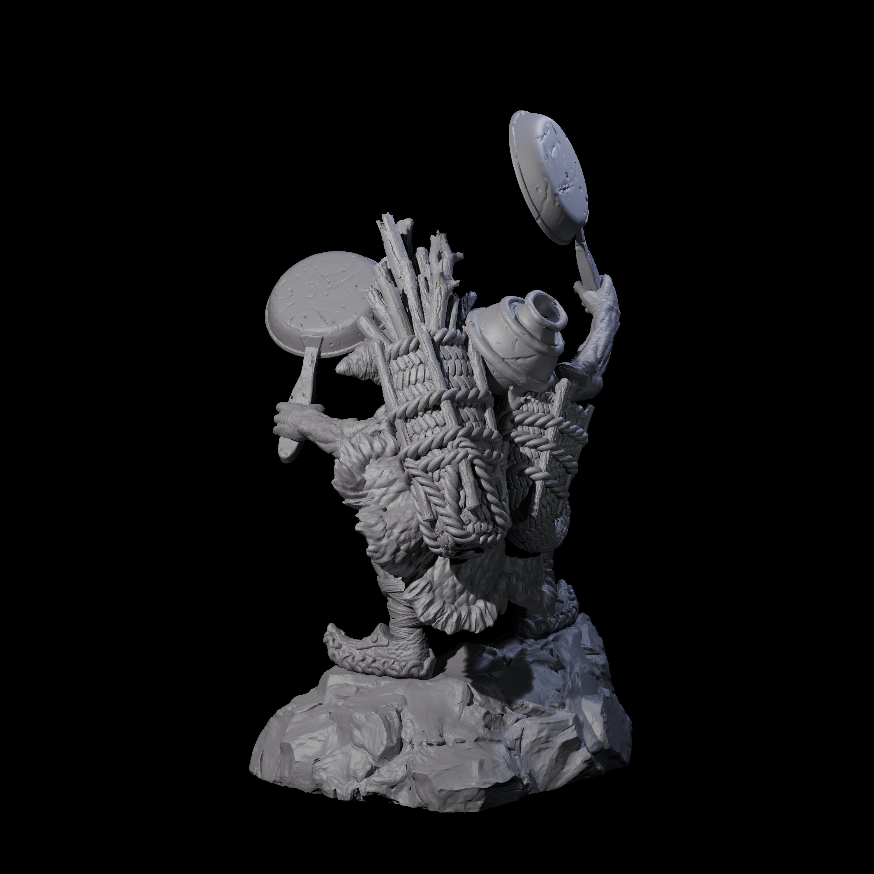 Confident Camping Goblin C Miniature for Dungeons and Dragons, Pathfinder or other TTRPGs