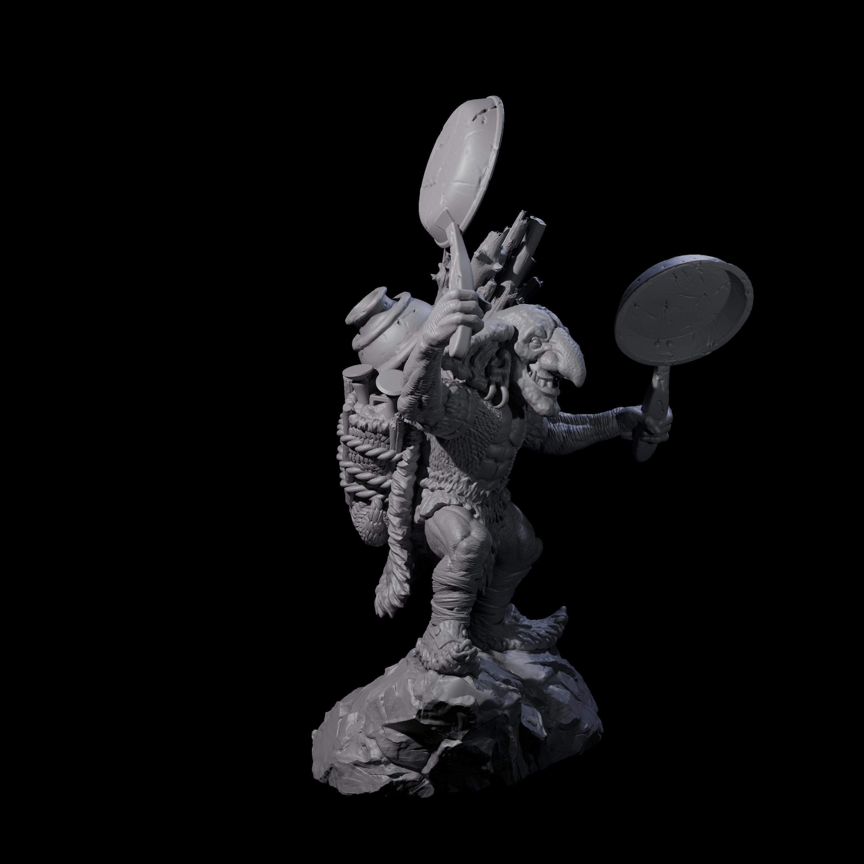 Confident Camping Goblin C Miniature for Dungeons and Dragons, Pathfinder or other TTRPGs