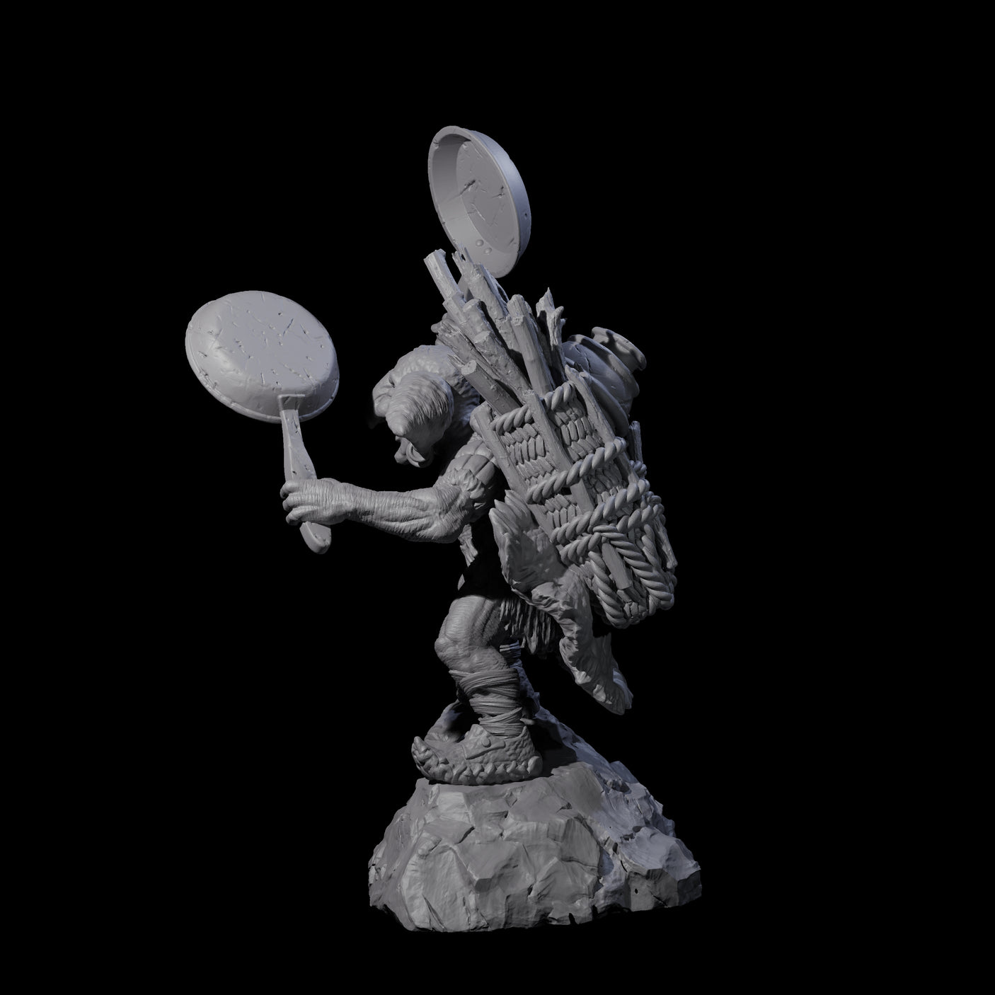 Confident Camping Goblin C Miniature for Dungeons and Dragons, Pathfinder or other TTRPGs