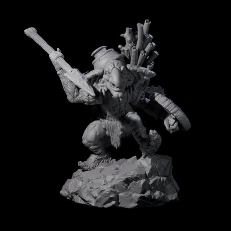 Confident Camping Goblin D Miniature for Dungeons and Dragons, Pathfinder or other TTRPGs