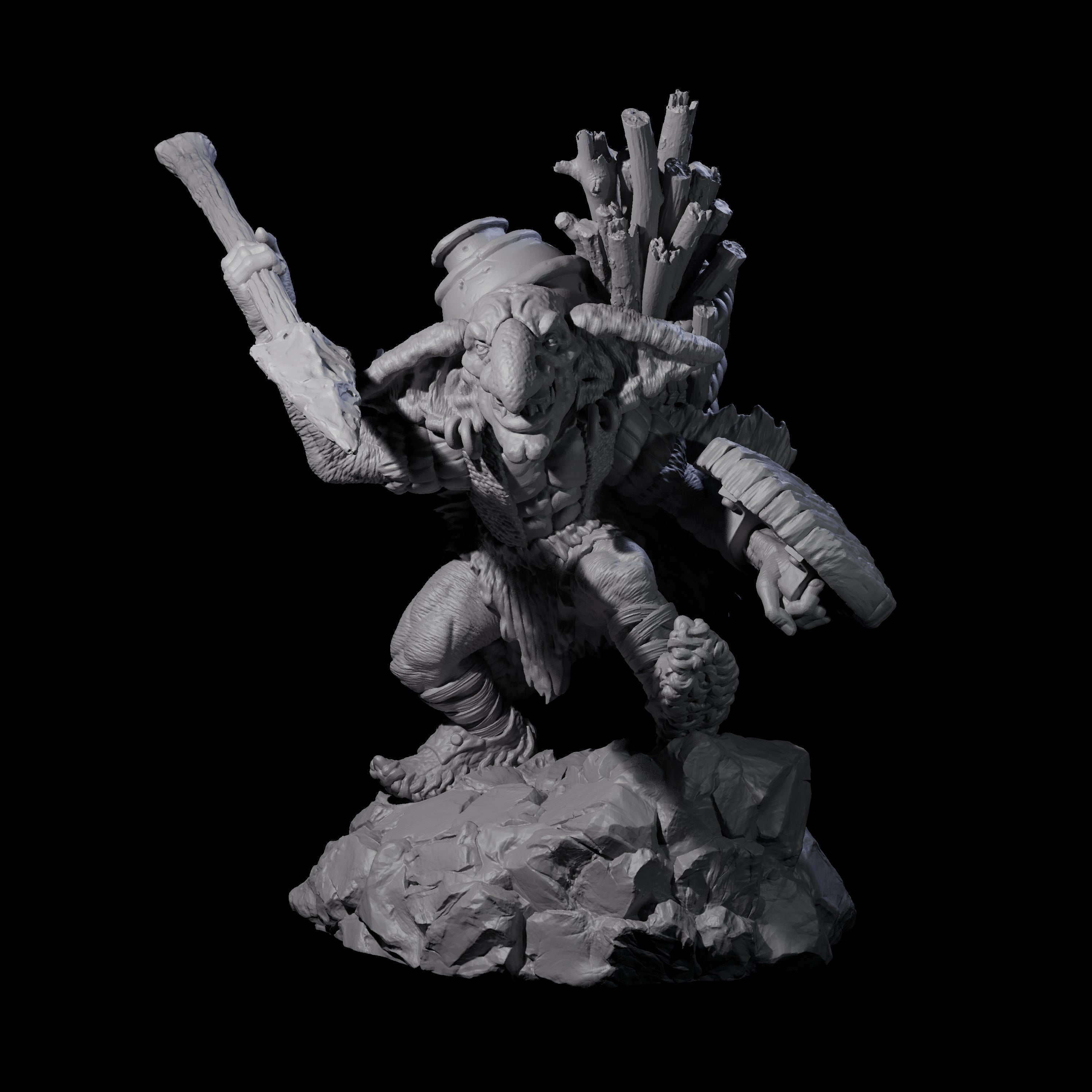 Confident Camping Goblin D Miniature for Dungeons and Dragons, Pathfinder or other TTRPGs