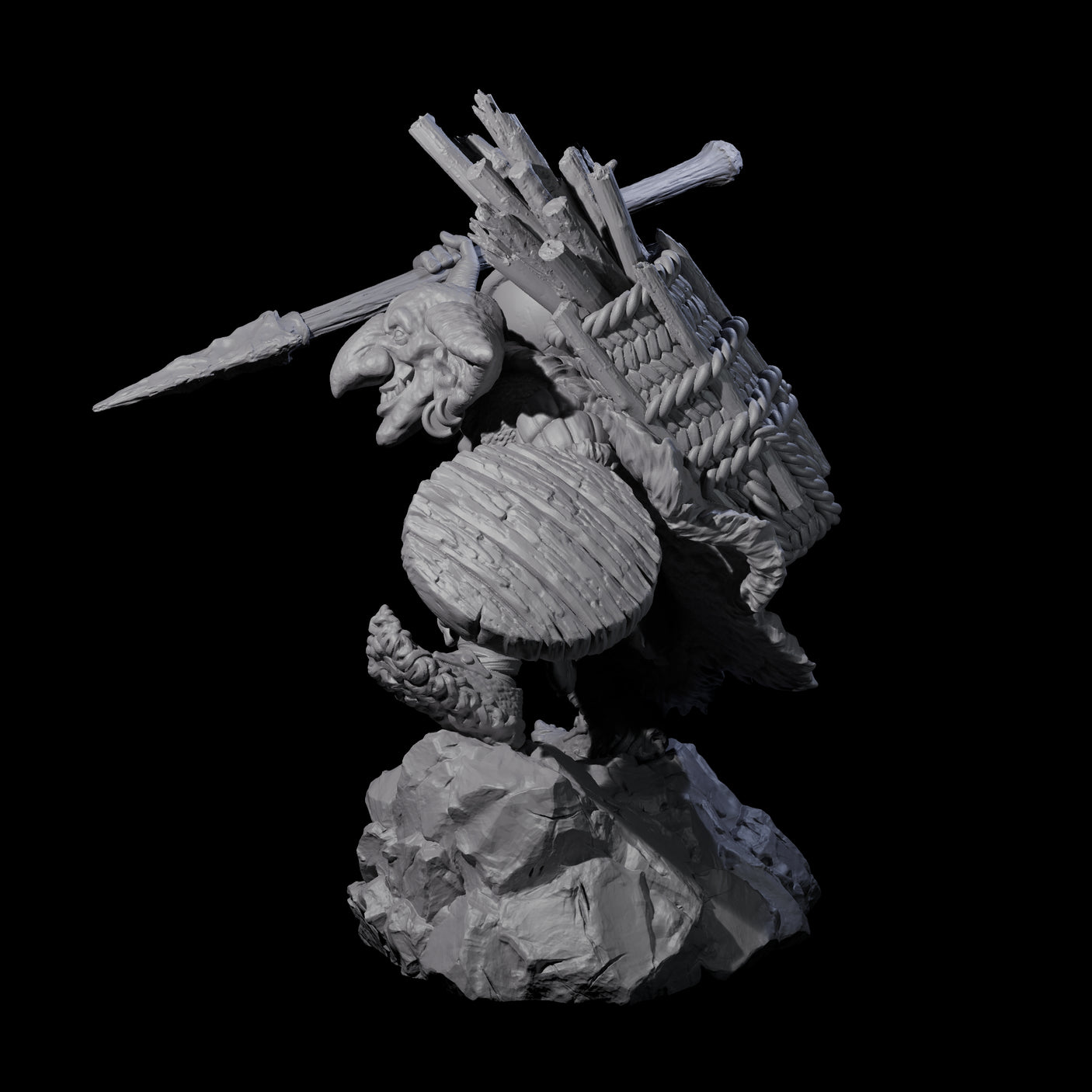 Confident Camping Goblin D Miniature for Dungeons and Dragons, Pathfinder or other TTRPGs