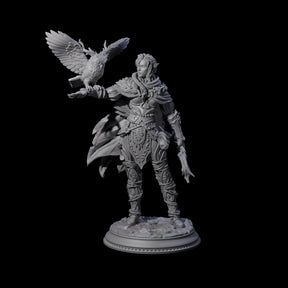 Confident Druid Hunter Miniature for Dungeons and Dragons, Pathfinder or other TTRPGs