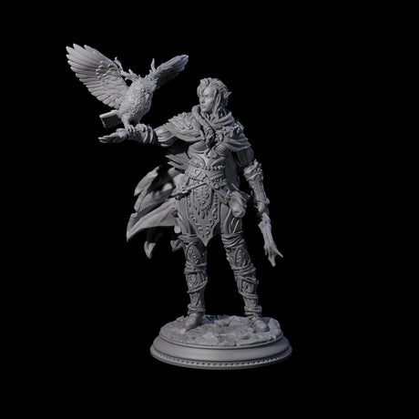 Confident Druid Hunter Miniature for Dungeons and Dragons, Pathfinder or other TTRPGs