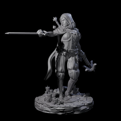 Confident Duelling Rogue Miniature for Dungeons and Dragons, Pathfinder or other TTRPGs