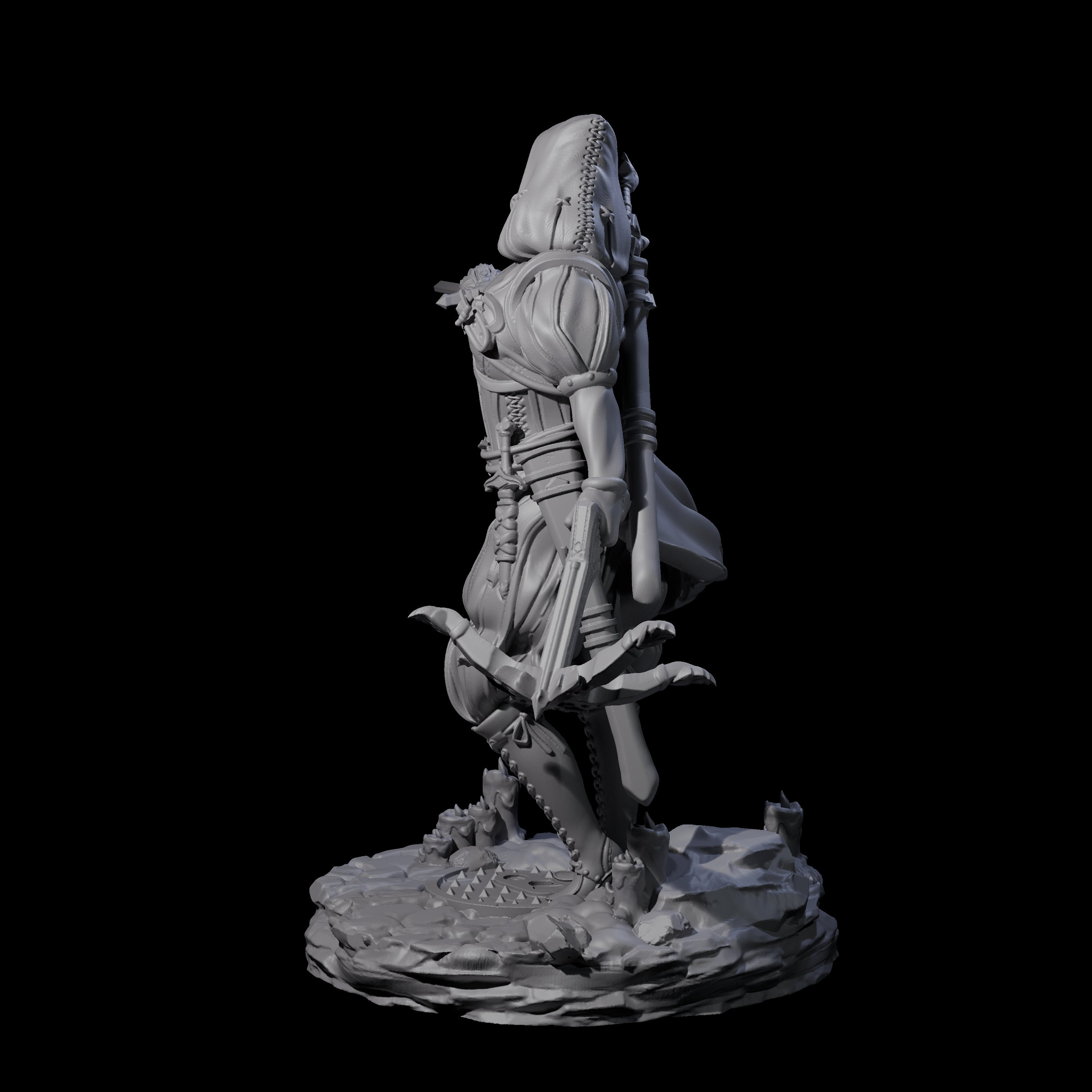 Confident Duelling Rogue Miniature for Dungeons and Dragons, Pathfinder or other TTRPGs