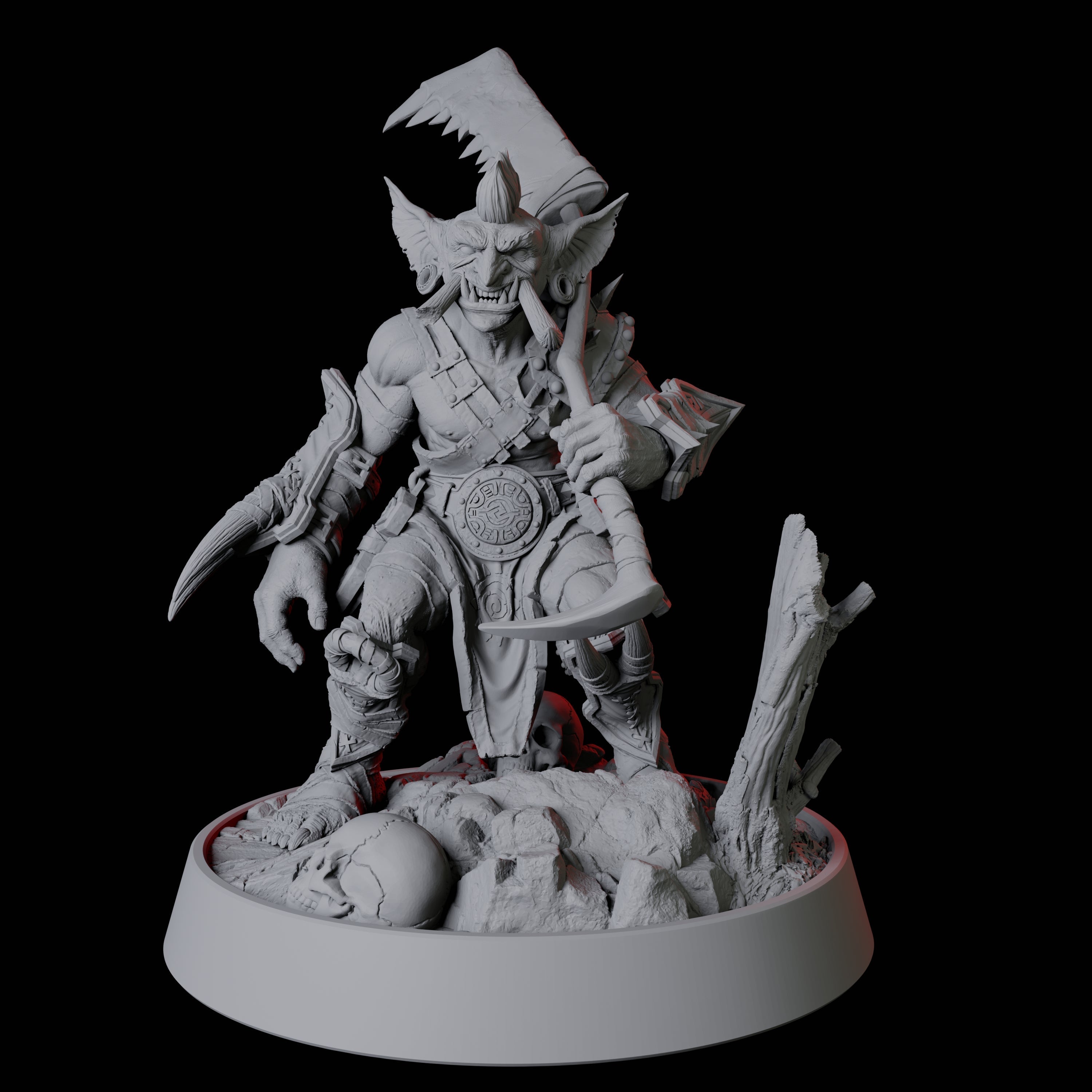 Confident Goblin Fighter Miniature for Dungeons and Dragons