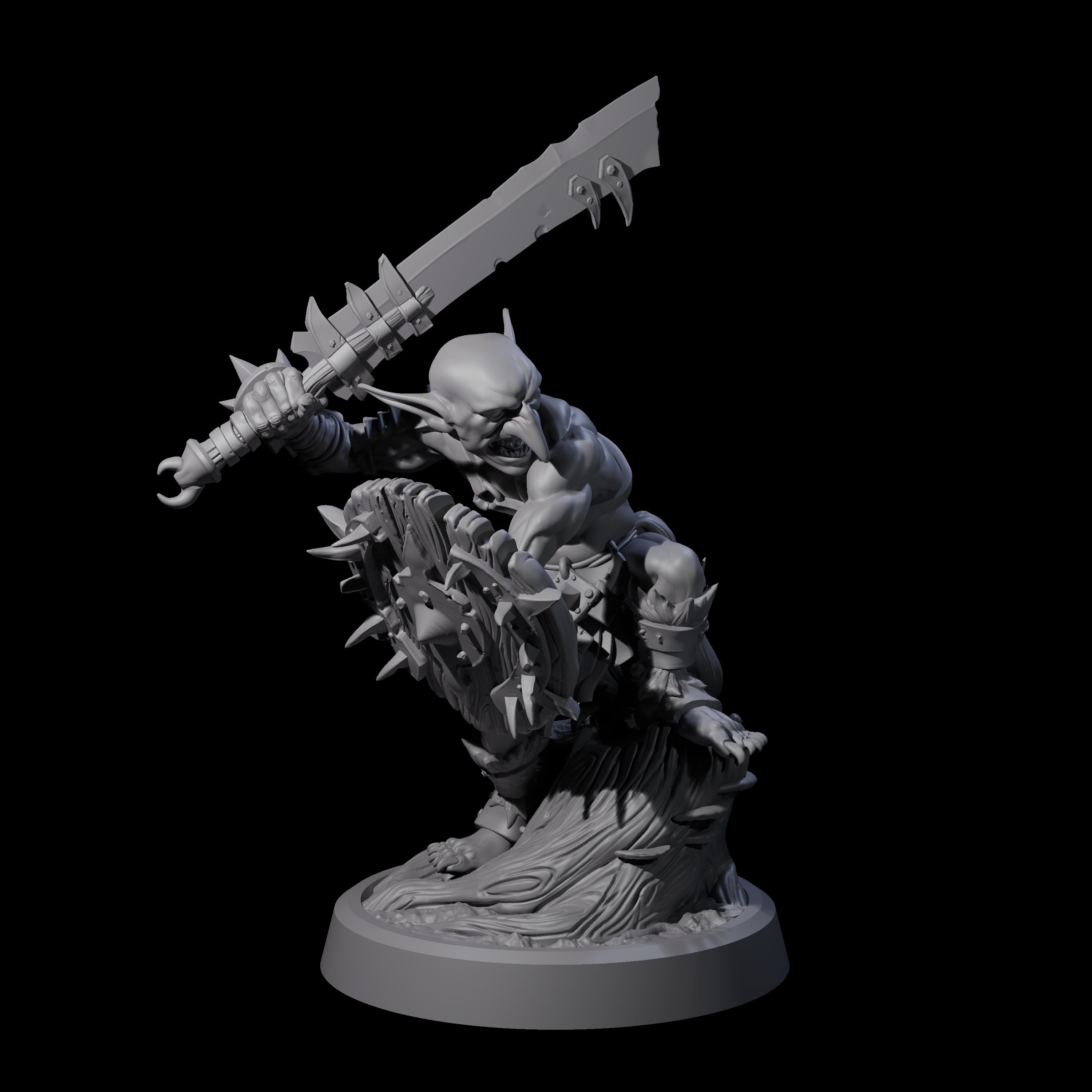 Confident Goblin Strike Team B Miniature for Dungeons and Dragons, Pathfinder or other TTRPGs