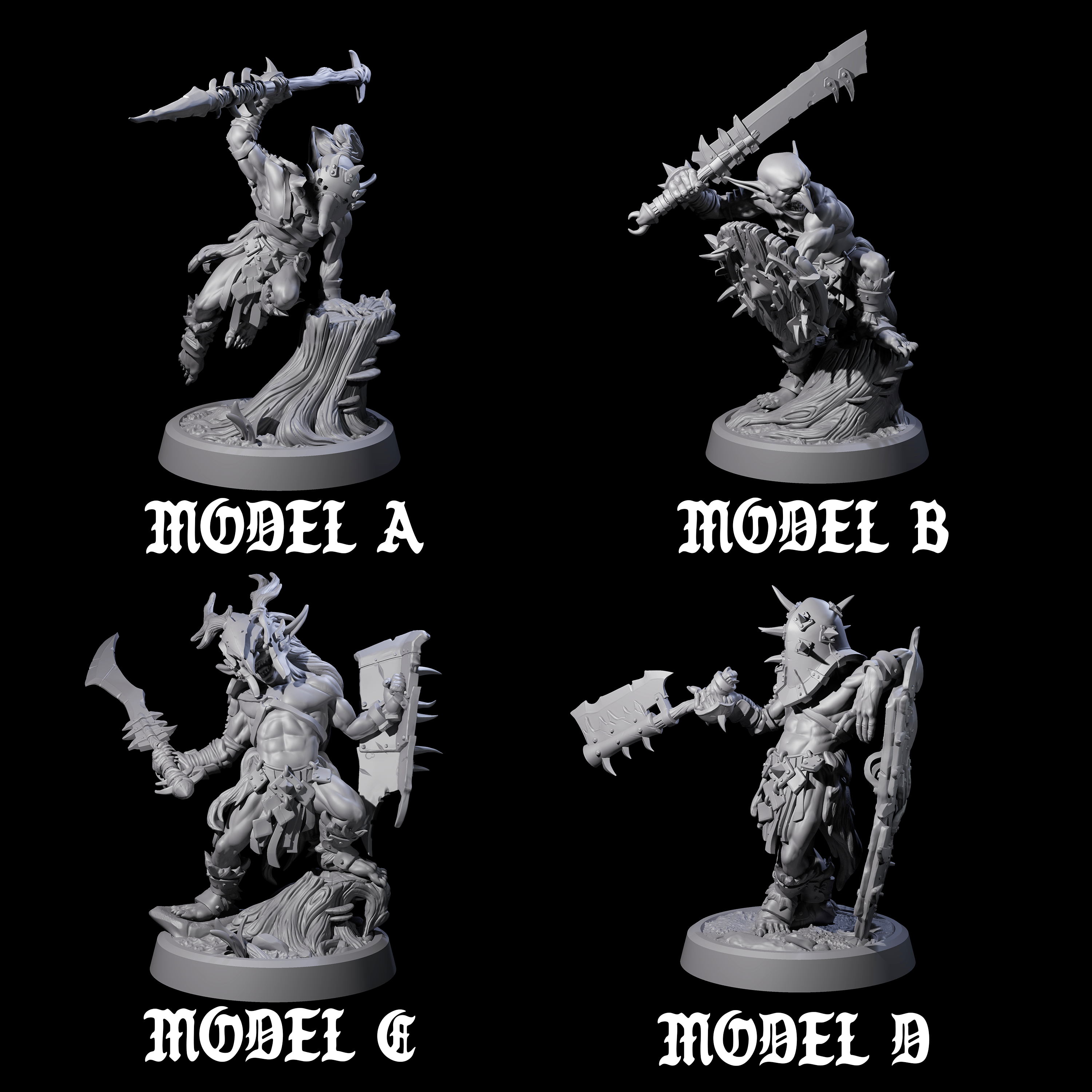 Confident Goblin Strike Team Miniature for Dungeons and Dragons, Pathfinder or other TTRPGs
