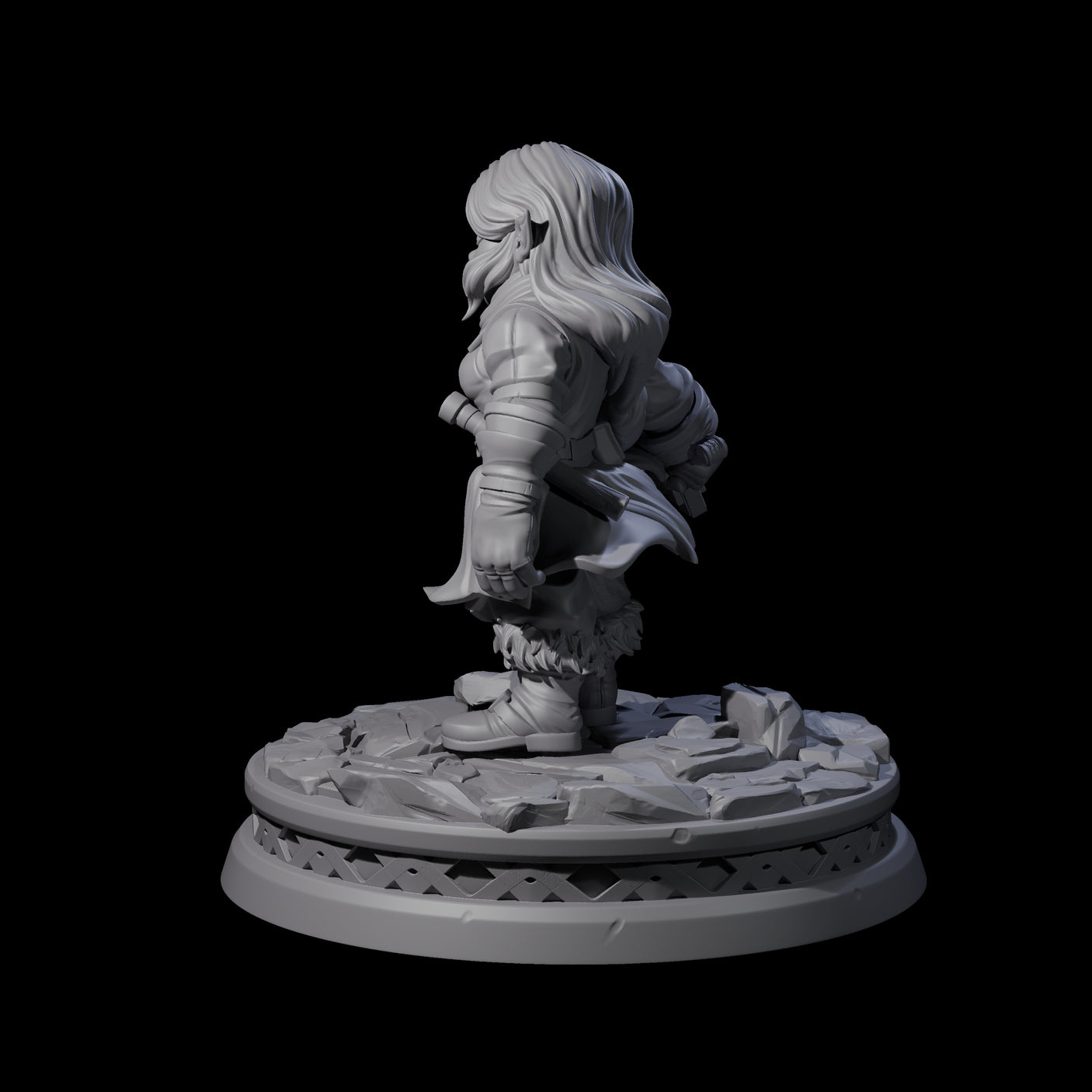Confident Halfling Fighter Miniature for Dungeons and Dragons, Pathfinder or other TTRPGs