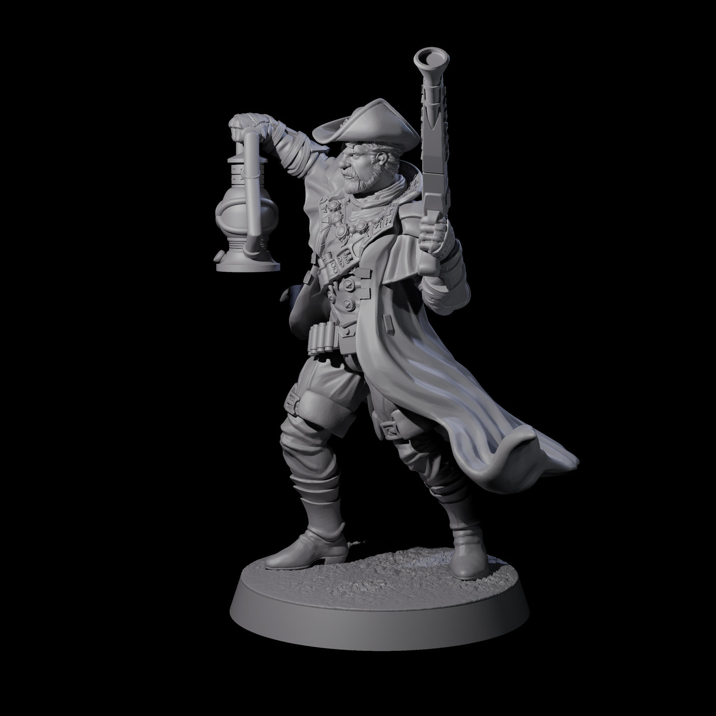 Confident Nightwarden D Miniature for Dungeons and Dragons, Pathfinder or other TTRPGs