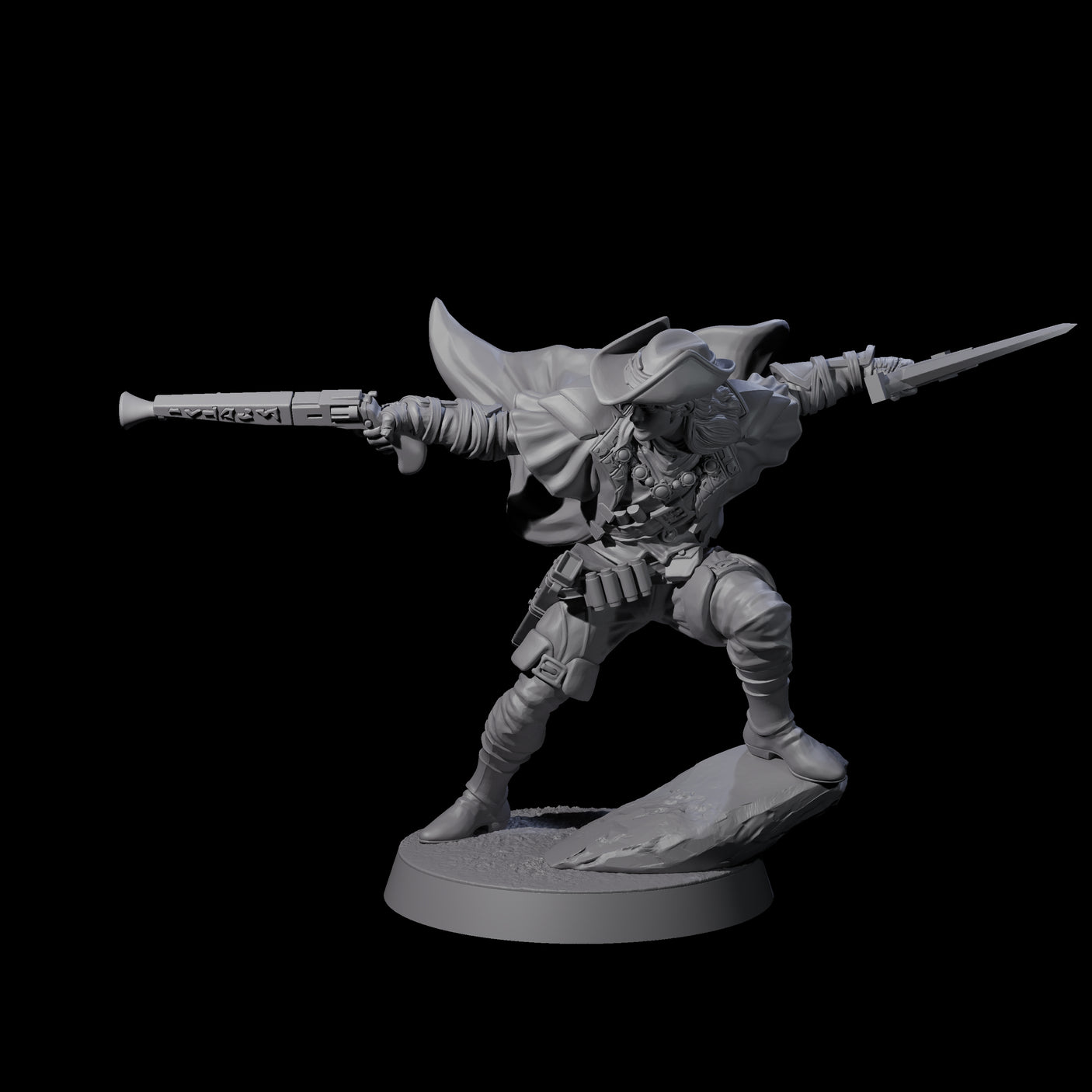 Confident Nightwarden E Miniature for Dungeons and Dragons, Pathfinder or other TTRPGs
