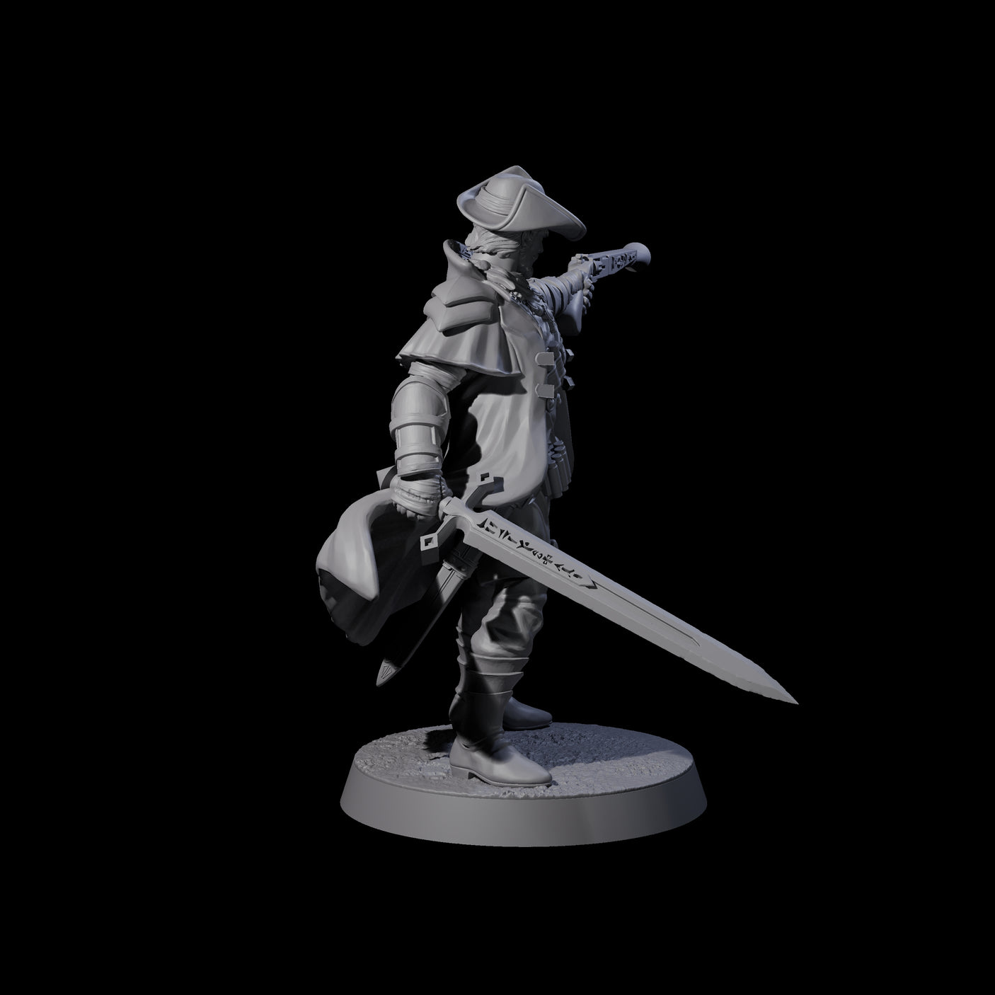 Confident Nightwarden F Miniature for Dungeons and Dragons, Pathfinder or other TTRPGs