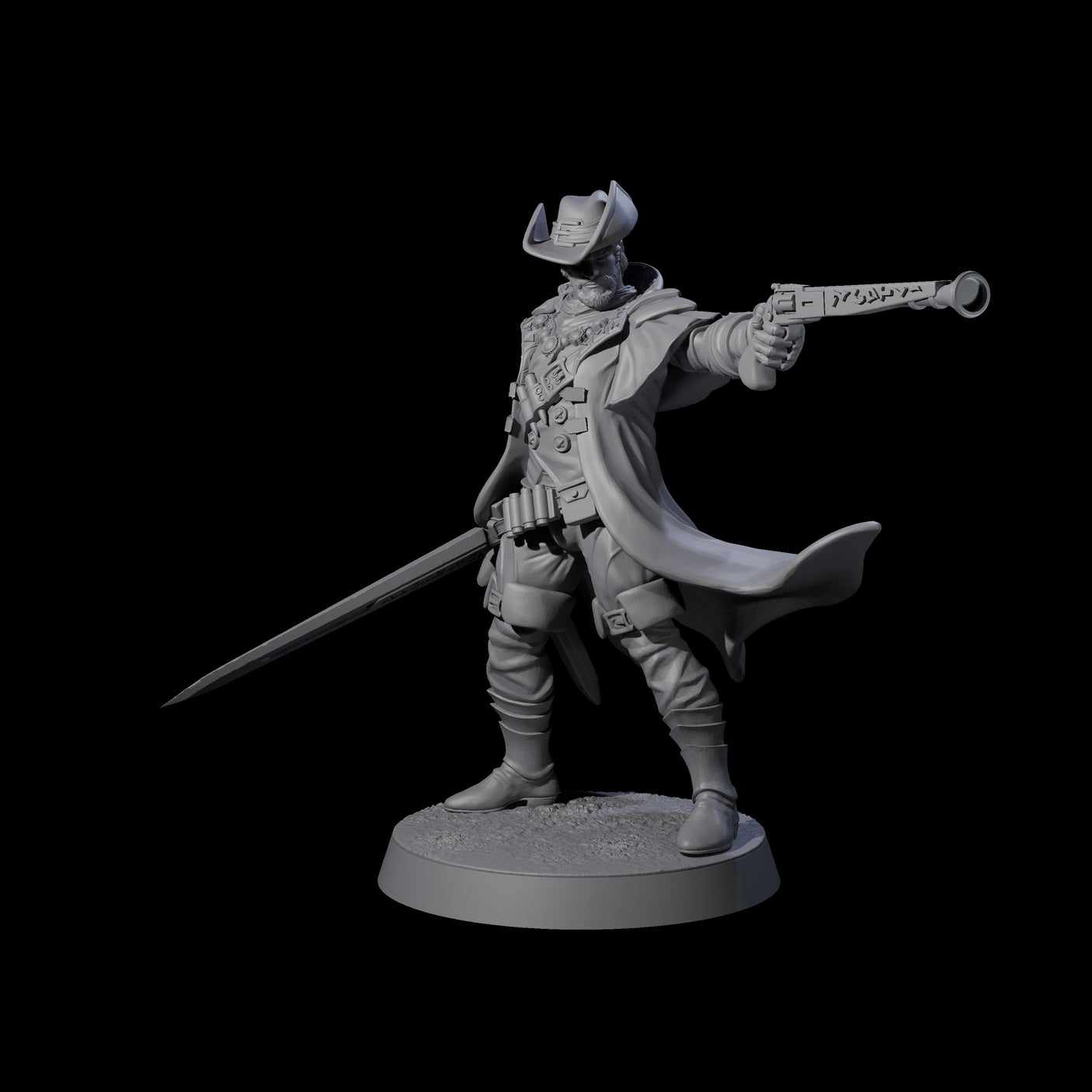 Confident Nightwarden F Miniature for Dungeons and Dragons, Pathfinder or other TTRPGs