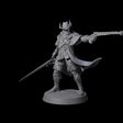 Confident Nightwarden F Miniature for Dungeons and Dragons, Pathfinder or other TTRPGs