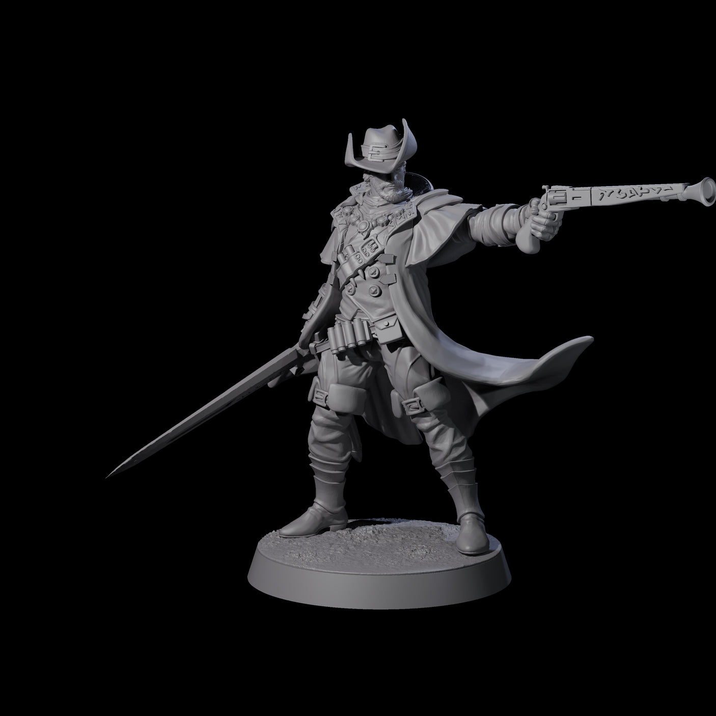 Confident Nightwarden F Miniature for Dungeons and Dragons, Pathfinder or other TTRPGs