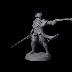 Confident Nightwarden F Miniature for Dungeons and Dragons, Pathfinder or other TTRPGs
