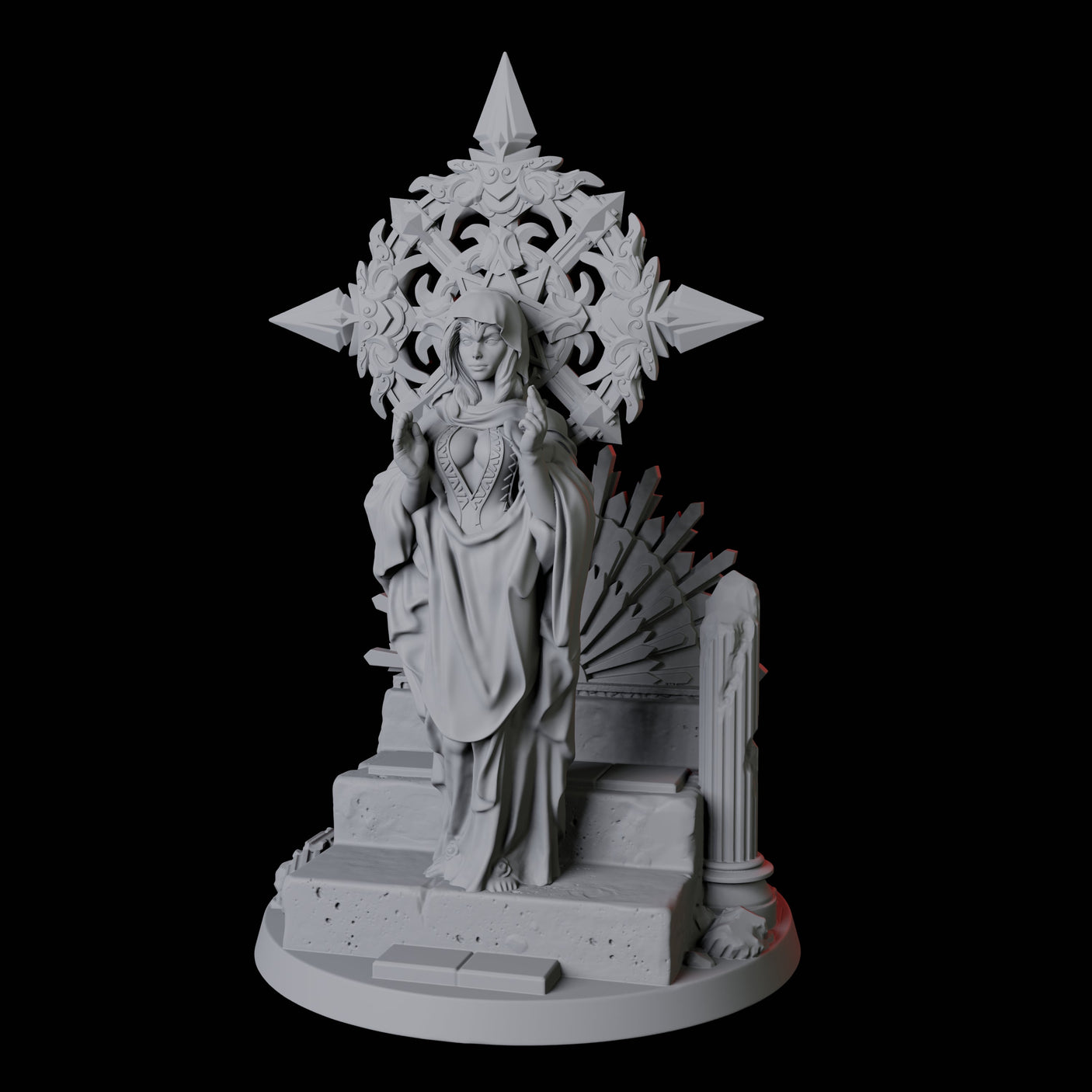 Confident Queen Miniature for Dungeons and Dragons, Pathfinder or other TTRPGs