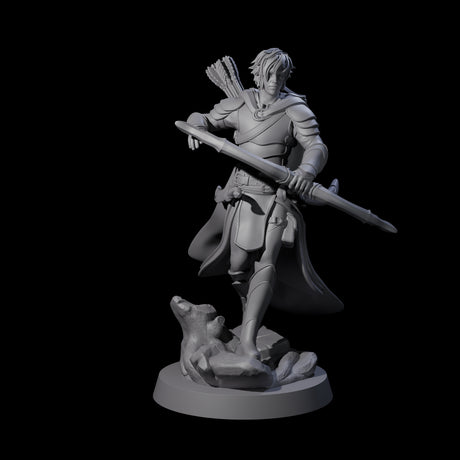 Confident Ranger Miniature for Dungeons and Dragons, Pathfinder or other TTRPGs