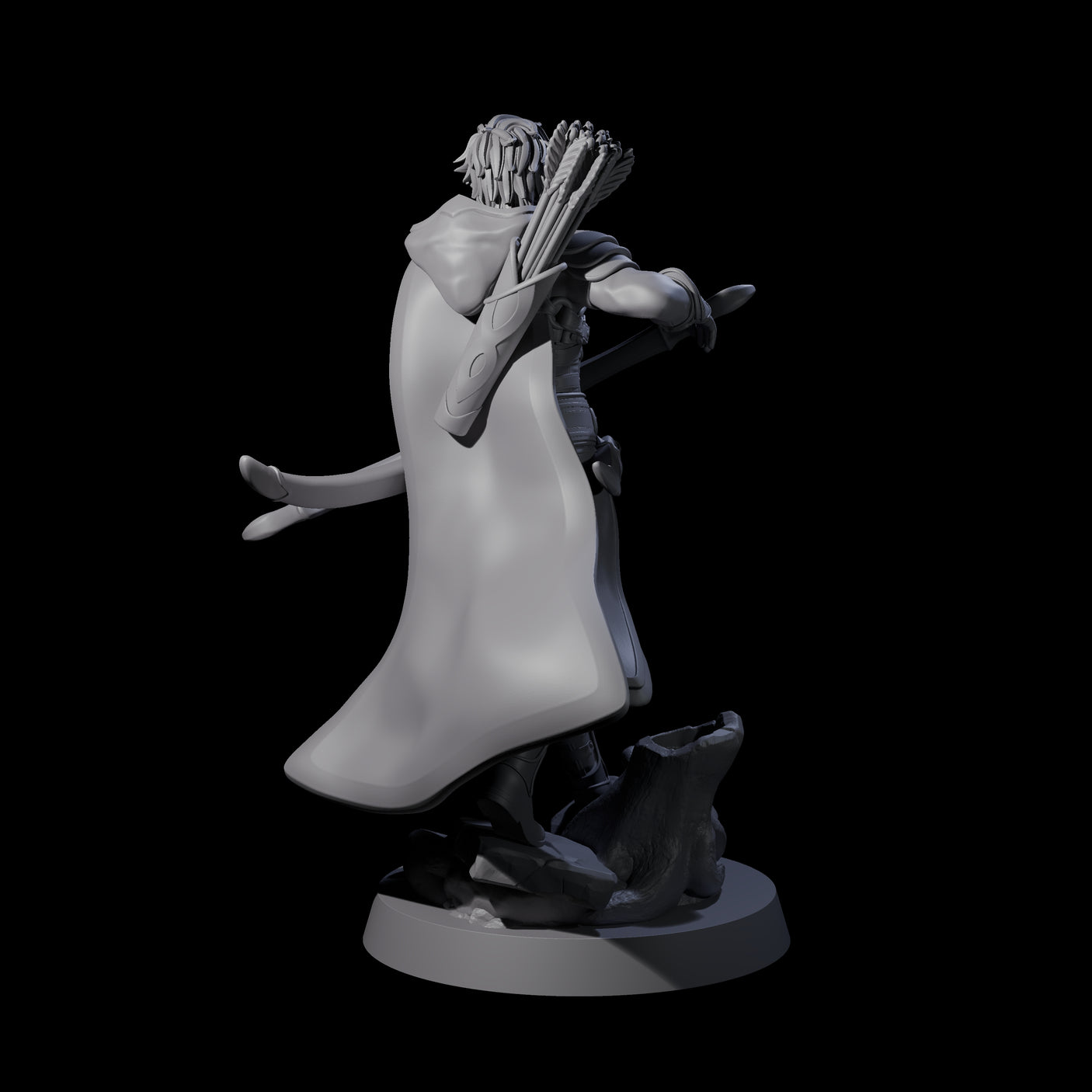 Confident Ranger Miniature for Dungeons and Dragons, Pathfinder or other TTRPGs