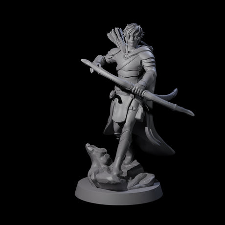 Confident Ranger Miniature for Dungeons and Dragons, Pathfinder or other TTRPGs