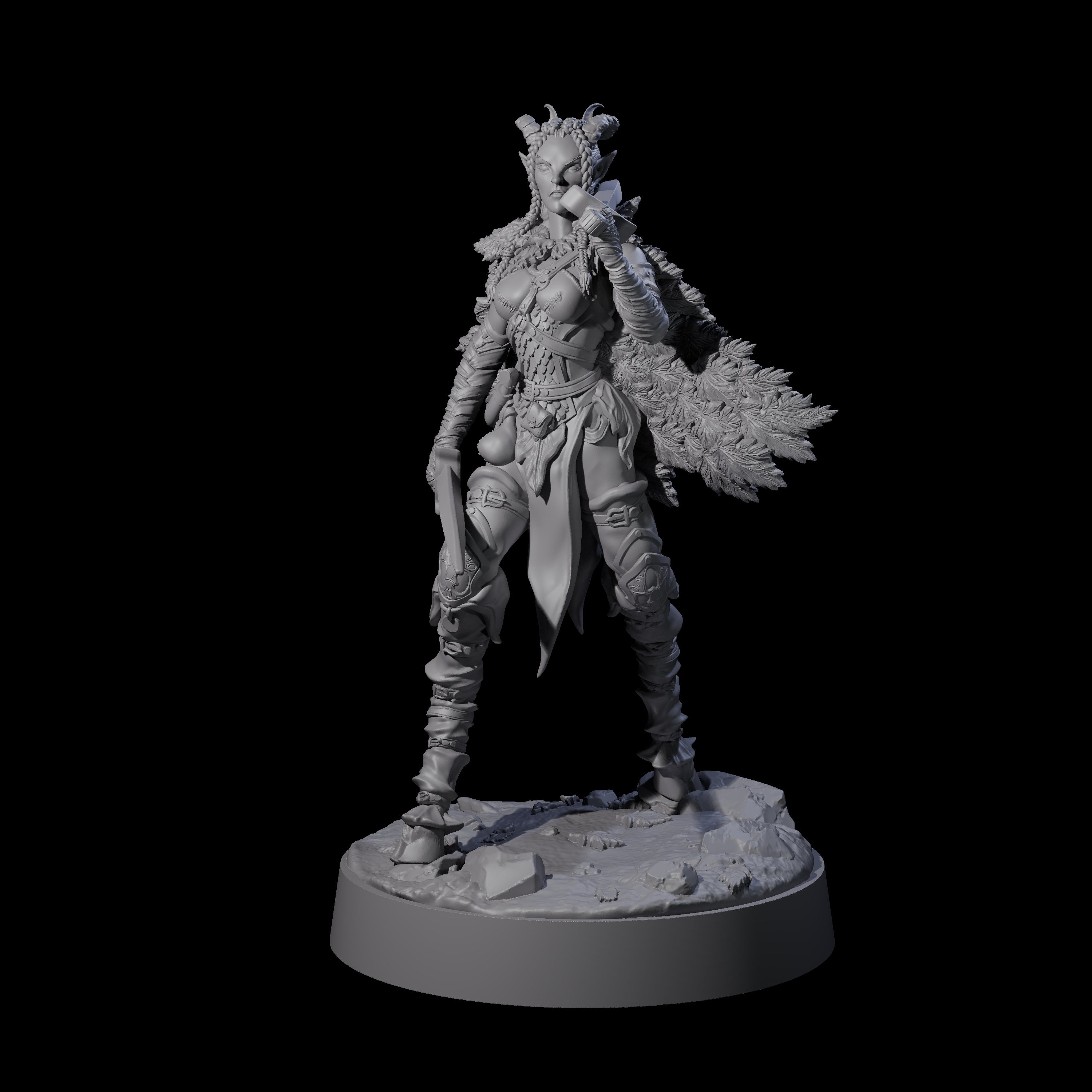 Confident Satyr Glade Defender B Miniature for Dungeons and Dragons, Pathfinder or other TTRPGs