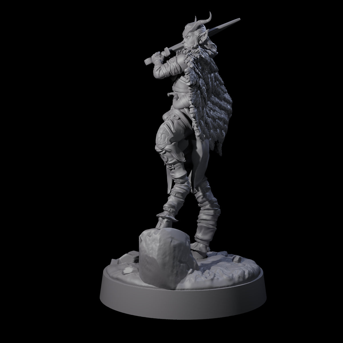 Confident Satyr Glade Defender C Miniature for Dungeons and Dragons, Pathfinder or other TTRPGs