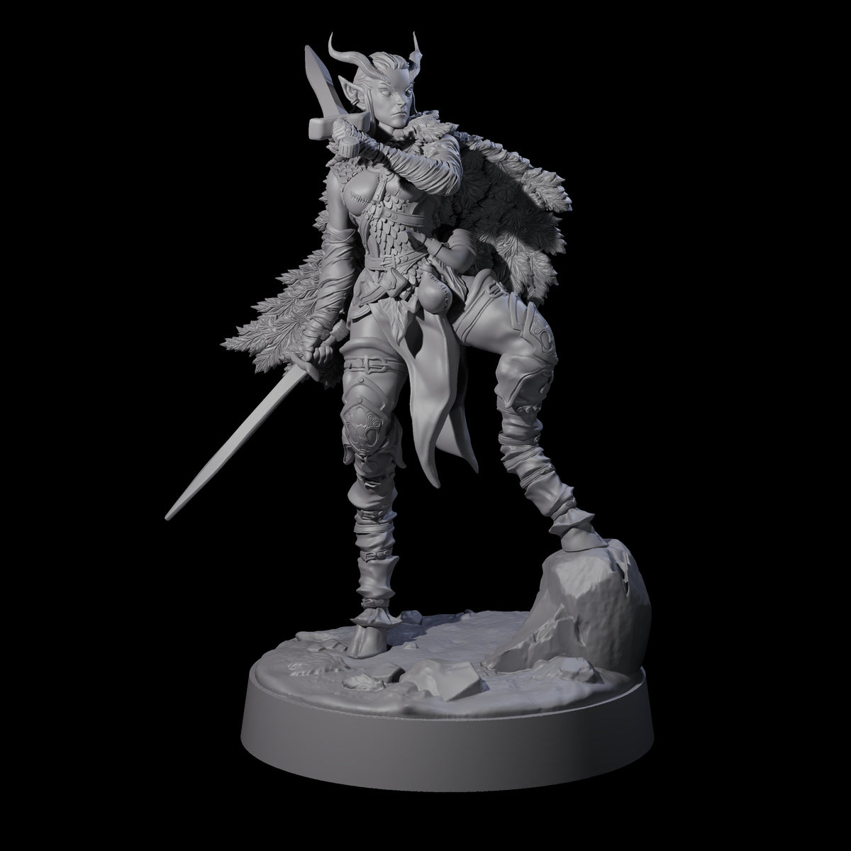 Confident Satyr Glade Defender C Miniature for Dungeons and Dragons, Pathfinder or other TTRPGs