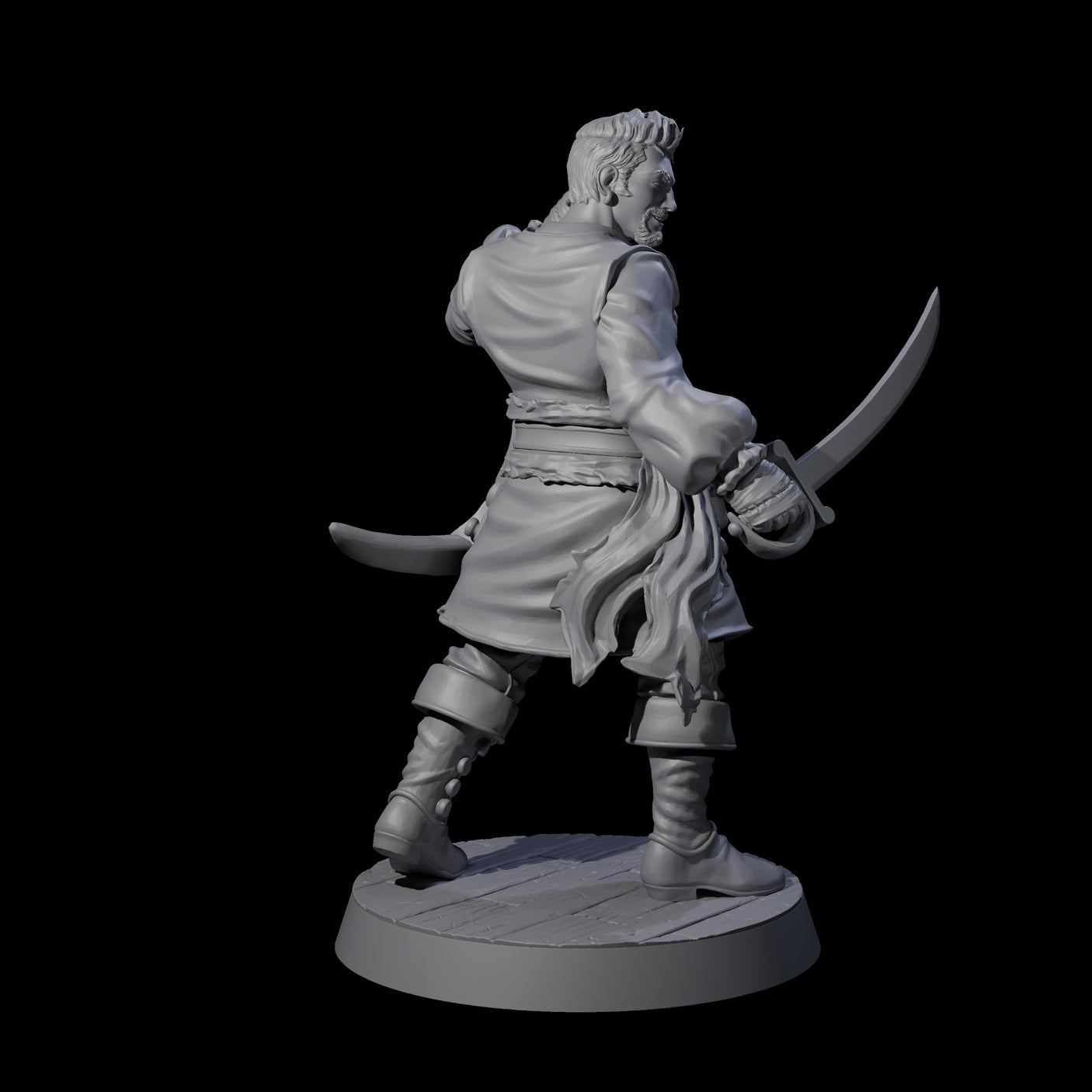 Confident Swashbuckling Pirate A Miniature for Dungeons and Dragons, Pathfinder or other TTRPGs