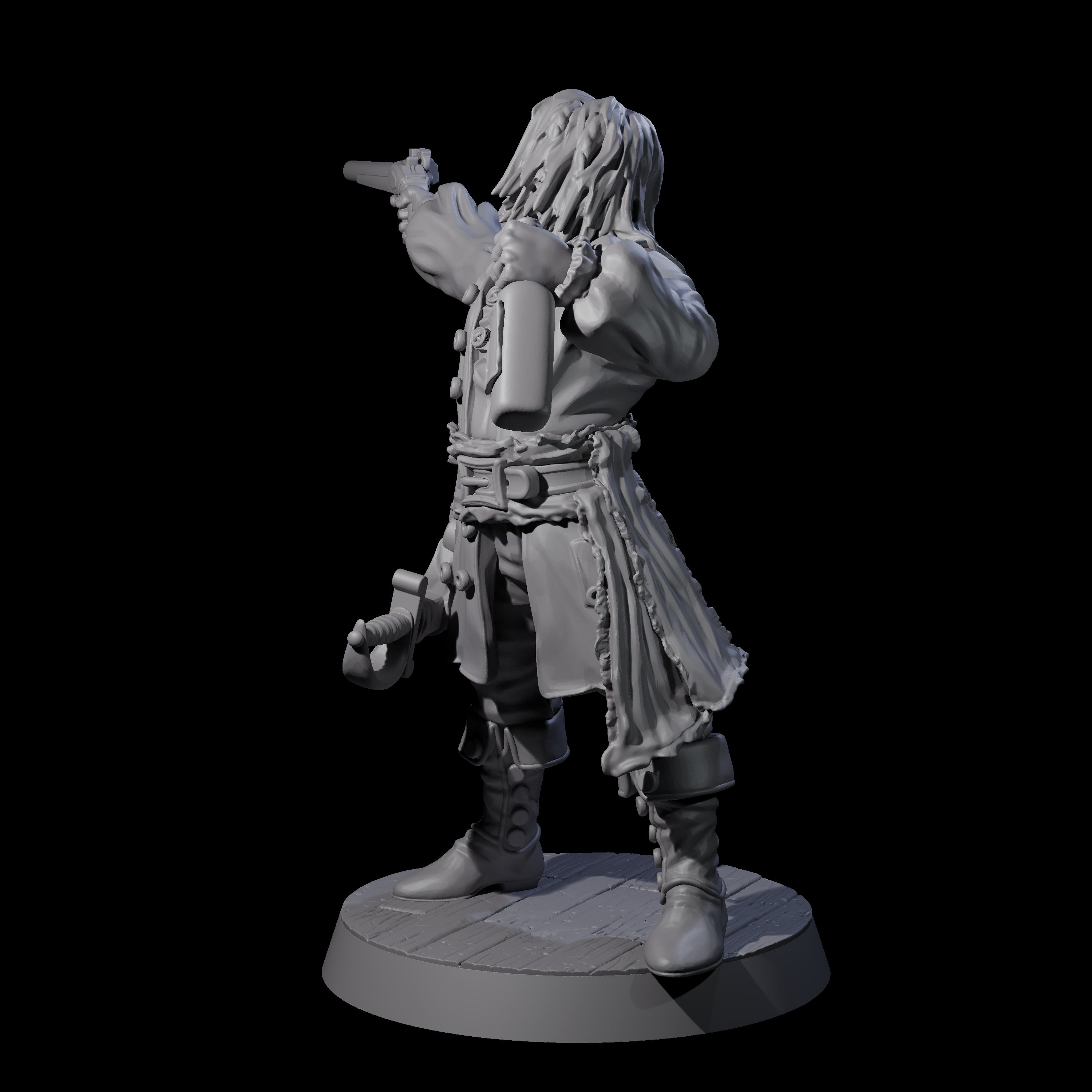 Confident Swashbuckling Pirate B Miniature for Dungeons and Dragons, Pathfinder or other TTRPGs