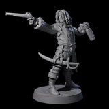 Confident Swashbuckling Pirate B Miniature for Dungeons and Dragons, Pathfinder or other TTRPGs