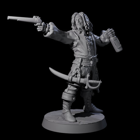 Confident Swashbuckling Pirate B Miniature for Dungeons and Dragons, Pathfinder or other TTRPGs