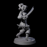 Confident Swashbuckling Pirate C Miniature for Dungeons and Dragons, Pathfinder or other TTRPGs