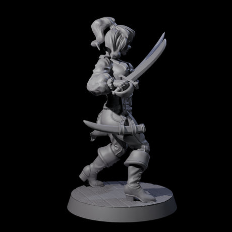 Confident Swashbuckling Pirate C Miniature for Dungeons and Dragons, Pathfinder or other TTRPGs