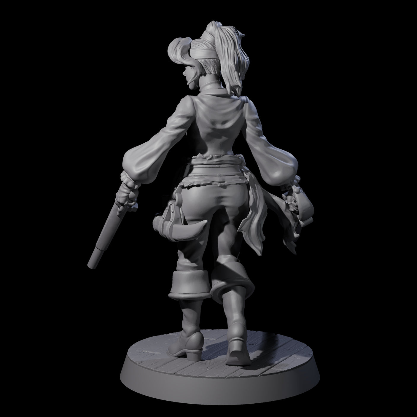 Confident Swashbuckling Pirate E Miniature for Dungeons and Dragons, Pathfinder or other TTRPGs