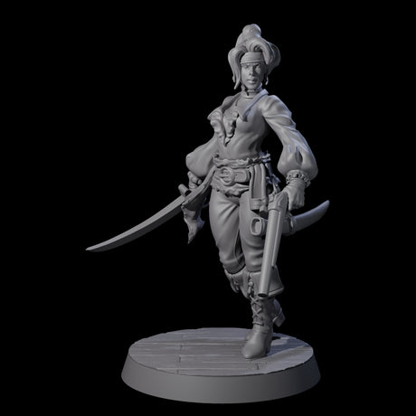 Confident Swashbuckling Pirate E Miniature for Dungeons and Dragons, Pathfinder or other TTRPGs