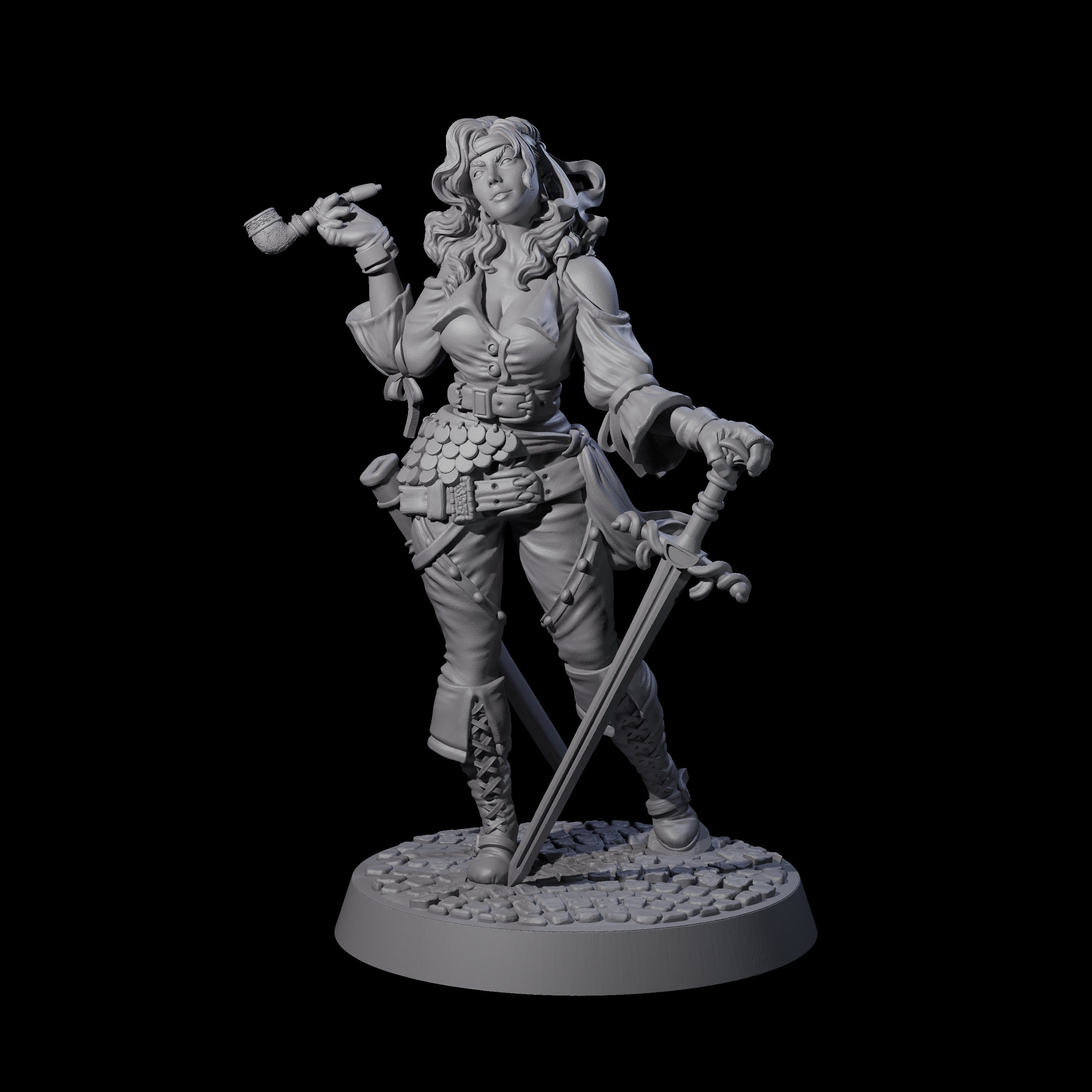 Confident Swashbulker Miniature for Dungeons and Dragons, Pathfinder or other TTRPGs