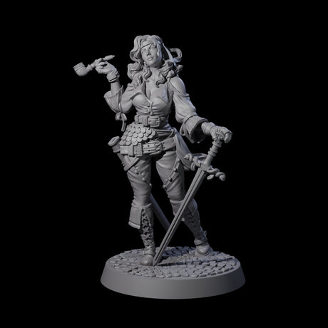 Confident Swashbulker Miniature for Dungeons and Dragons, Pathfinder or other TTRPGs