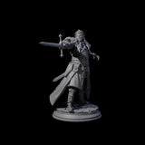 Confident Sword Fighter Miniature for Dungeons and Dragons, Pathfinder or other TTRPGs