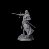 Confident Sword Fighter Miniature for Dungeons and Dragons, Pathfinder or other TTRPGs
