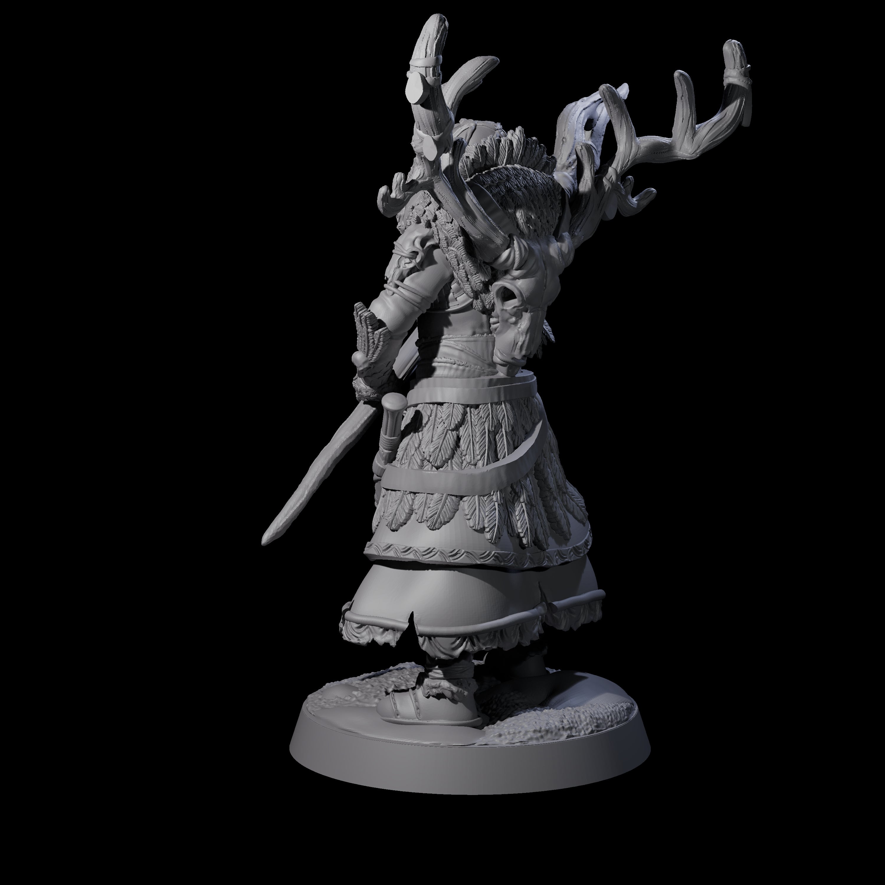 Confident Woodland Druid Miniature for Dungeons and Dragons, Pathfinder or other TTRPGs