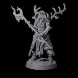 Confident Woodland Druid Miniature for Dungeons and Dragons, Pathfinder or other TTRPGs