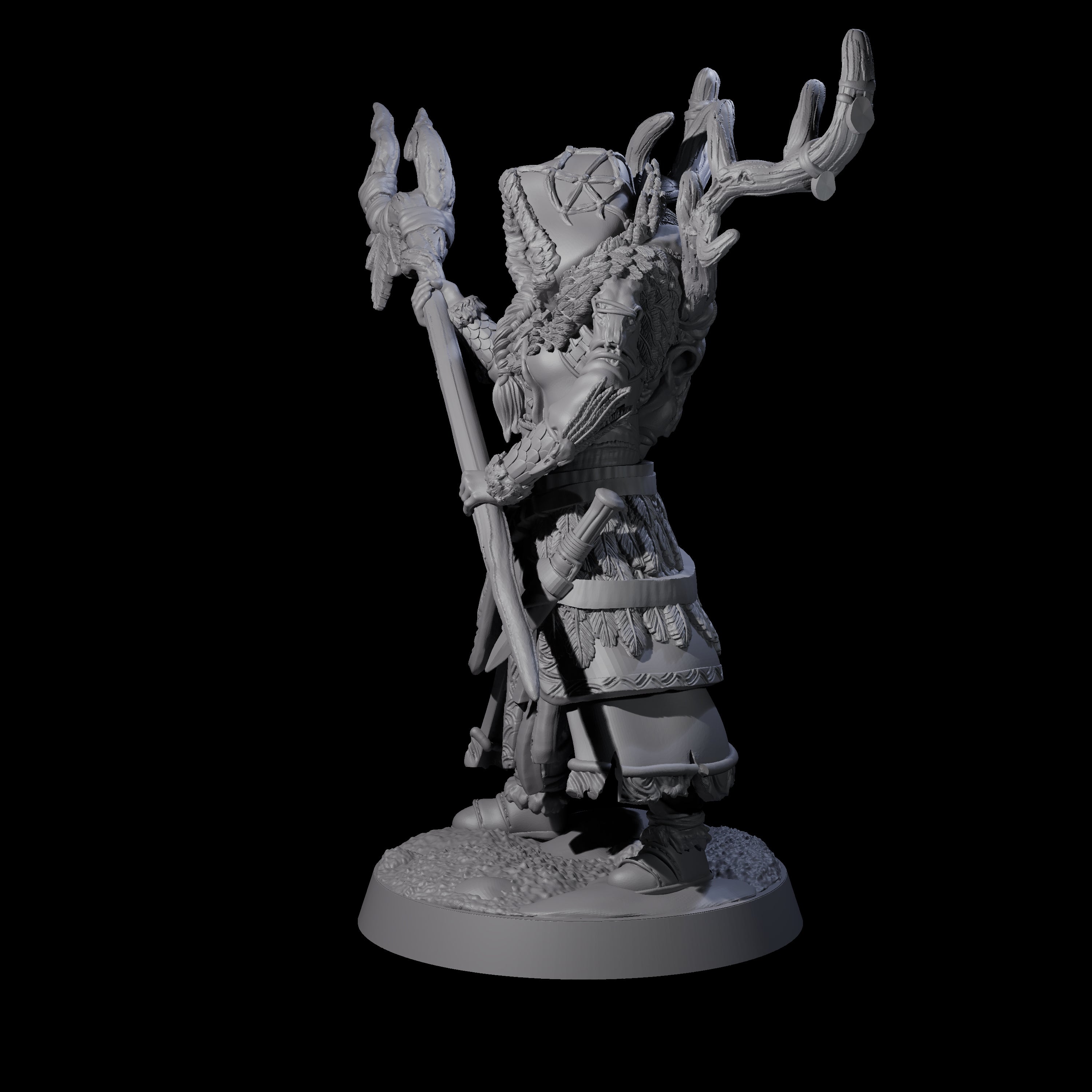 Confident Woodland Druid Miniature for Dungeons and Dragons, Pathfinder or other TTRPGs