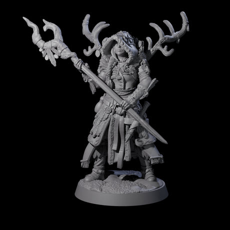 Confident Woodland Druid Miniature for Dungeons and Dragons, Pathfinder or other TTRPGs