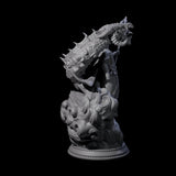 Conjuring Dragon Wizard Miniature for Dungeons and Dragons, Pathfinder or other TTRPGs