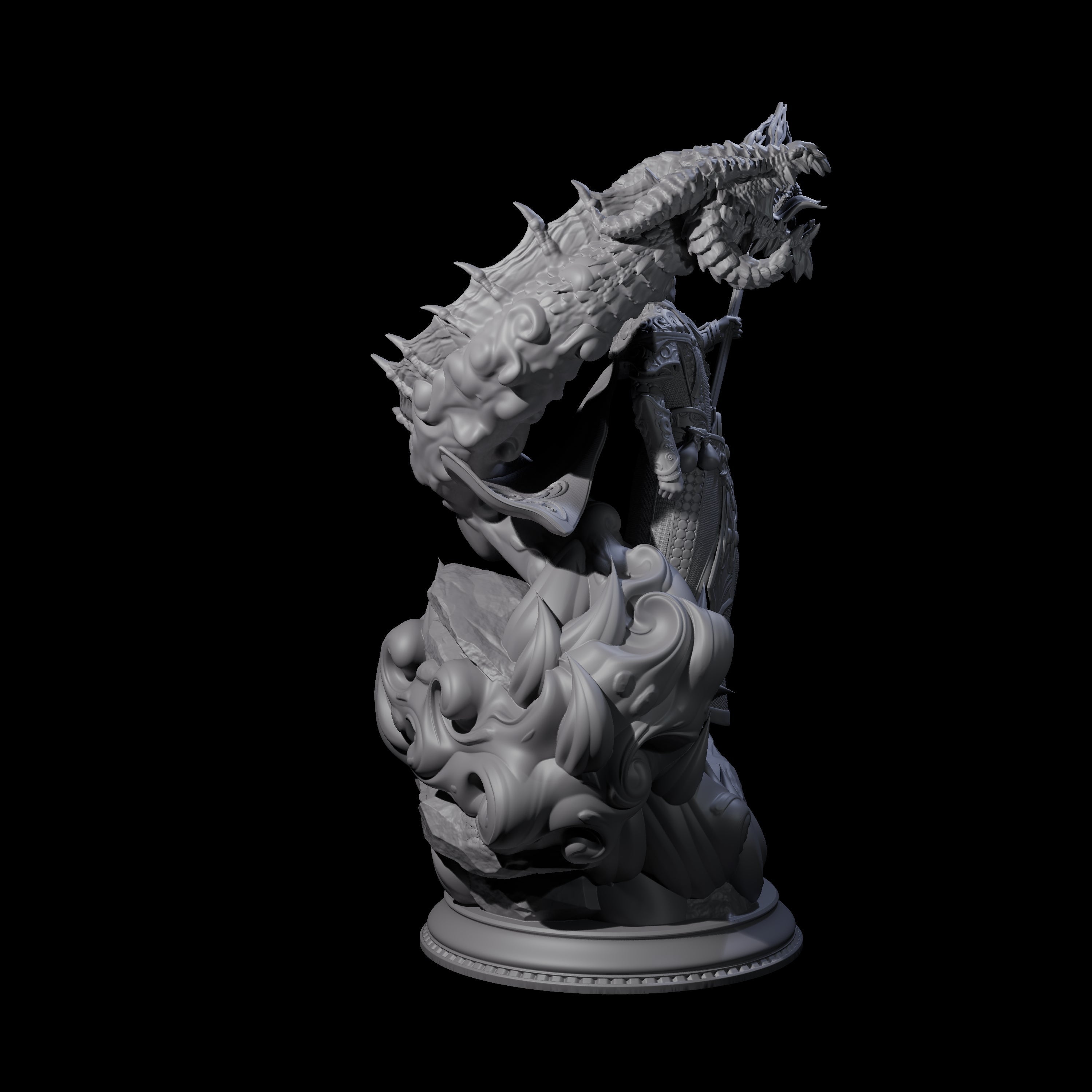 Conjuring Dragon Wizard Miniature for Dungeons and Dragons, Pathfinder or other TTRPGs