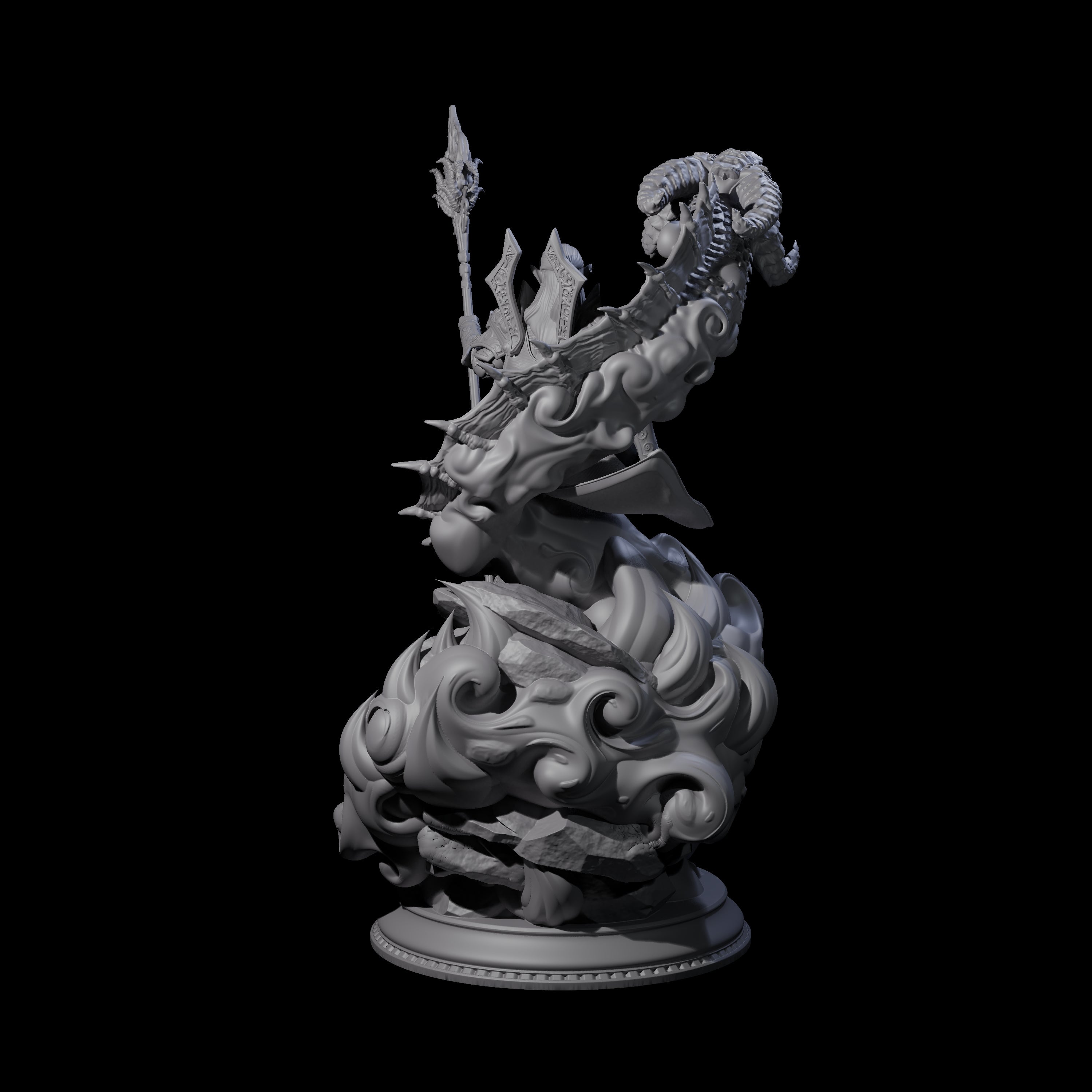 Conjuring Dragon Wizard Miniature for Dungeons and Dragons, Pathfinder or other TTRPGs